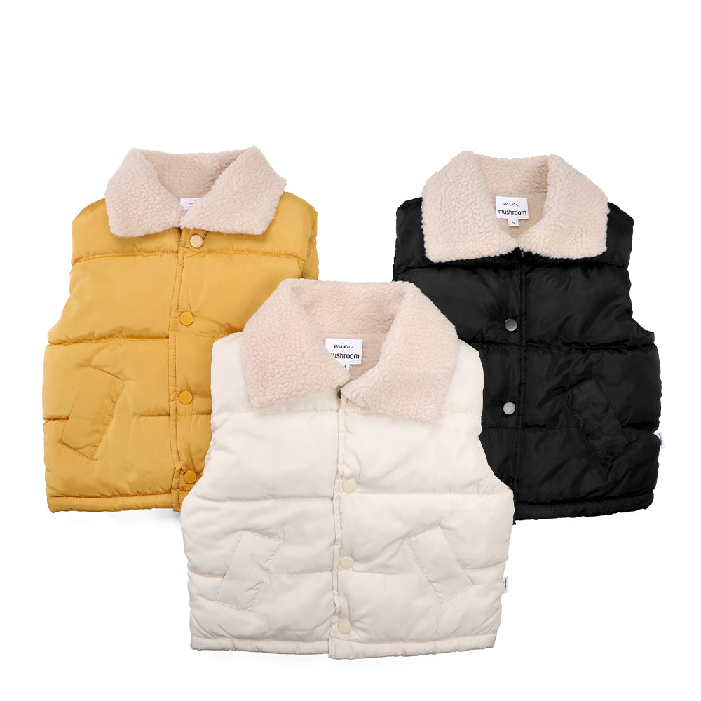 tricolor down vest