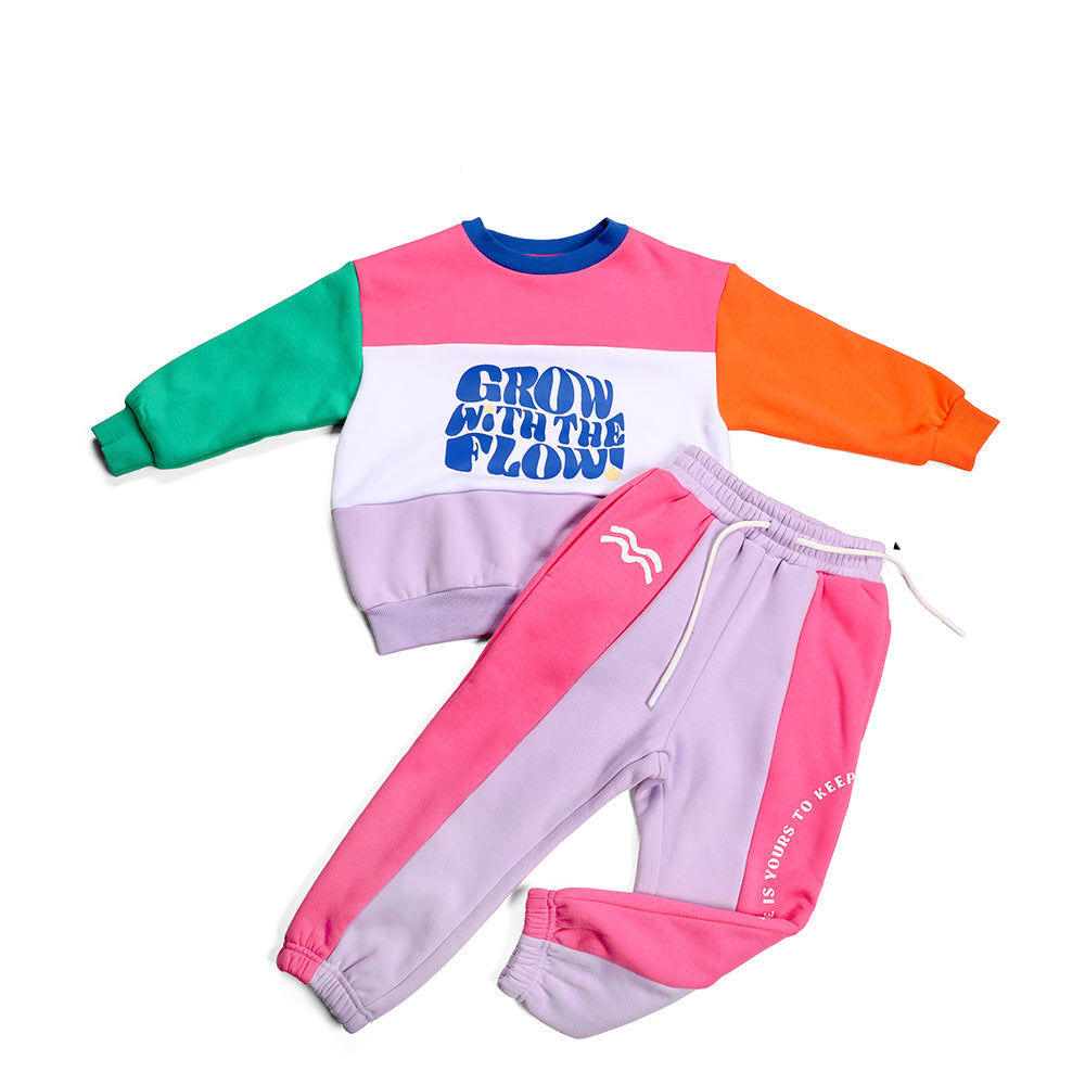 girls color block suit