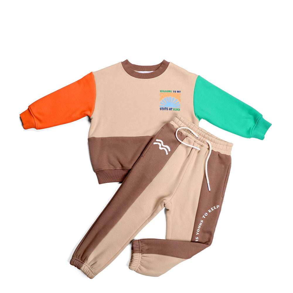 boys color block suit