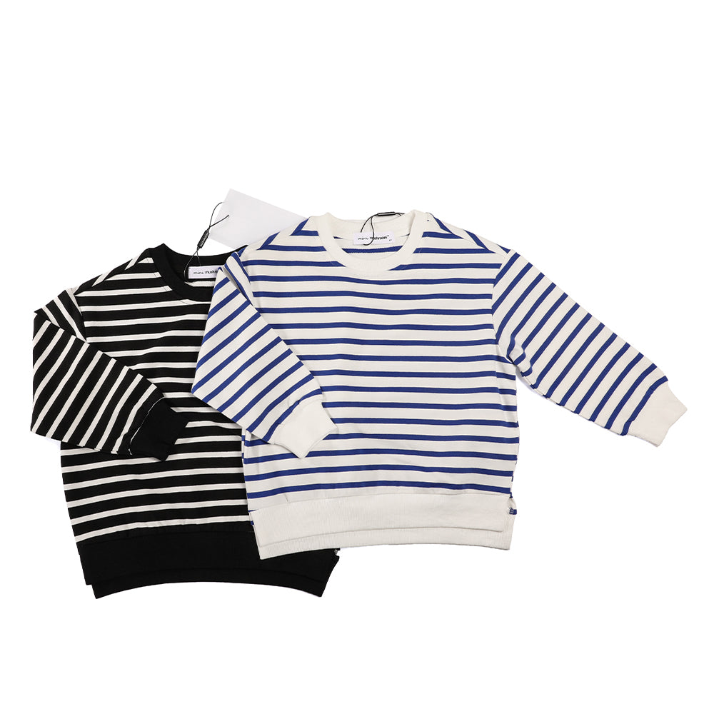 two-color striped sweatshirt